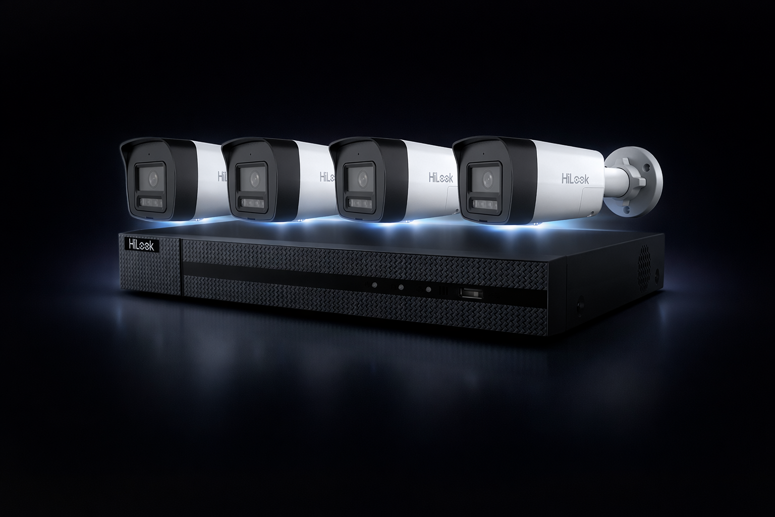 HiLook 4 kamerás IP kamerarendszer Full HD